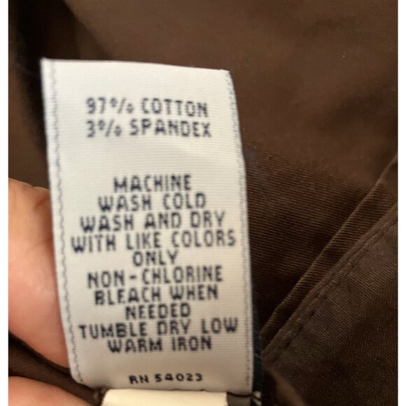 Gap Pants Womens 12  Brown Mid Rise  Ankle Cotton Stretch Casual NWT - Picture 4 of 7